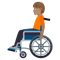 Person in Manual Wheelchair- Medium Skin Tone emoji on Emojione
